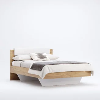 Кровать без каркаса 1,4*2,0 Асти / Asti Глянец Белый - Дуб Крафт MiroMark AS-34-WB