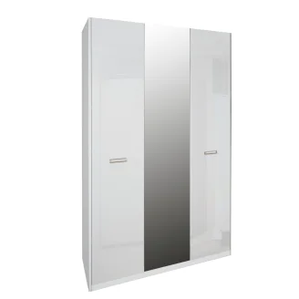 Шафа 3Дв із дзеркалом Белла / Bella Глянець Білий MiroMark BL-13-WB