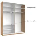 Шкаф-купе 2,0х2,4 Фемели / Family Глянец Белый MiroMark FM-85-WB