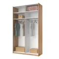 Шкаф-купе с зеркалом 1,5*2,4 Асти / Asti Глянец Белый - Дуб Крафт MiroMark AS-84-WB