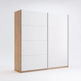 Шафа-купе без дзеркала 2,0*2,1 Асті / Asti Глянець Білий - Дуб Крафт MiroMark AS-22-WB