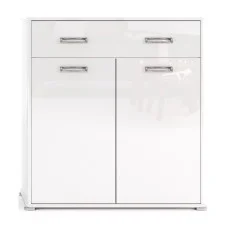 Комод 2Дв 1Ящ Белла / Bella Глянец Белый MiroMark BL-62-WB