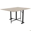 Раскладной стол Fold 2 FL2 1400 (1380/210х1000х750Н) черный/Дуб Сонома AMF
