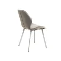 Стул N-54 светло-серый велюр  +  белый Vetro mebel