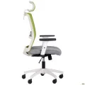 Кресло Uran White HR сиденье Сидней-20/спинка Сетка SL-06 салатовая AMF