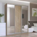 Шафа-купе Сіті Лайт 1 ДСП / 2 Дзеркала 180х60х225 Doros фото