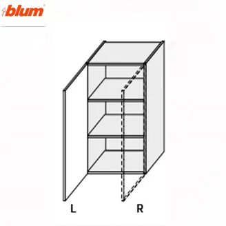 Кухонная секция Миллениум верхняя 45В/900 1дв Левая Pro Blum ML-543W/9003L MiroMark