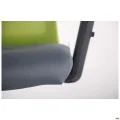 Кресло Uran Black HR сиденье Нест-08 серая/спинка Сетка SL-06 салатовая AMF
