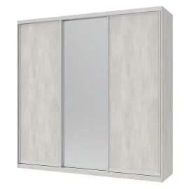Шкаф-купе Сити Лайт 2 ДСП / 1 Зеркало 225х60х225 Doros