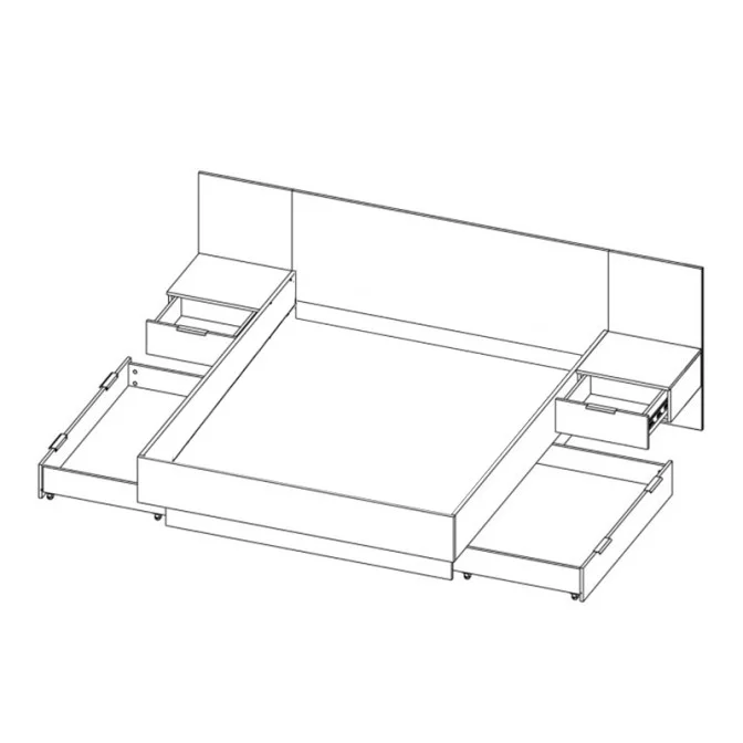 Ліжко Кантрі з тумбами Mebel Servise