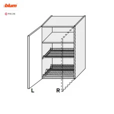 Кухонна секція Міленіум верхня 60ВС/900 1дв Сушка Pro Blum  +  Rejs Ліва ML-579W/9003L MiroMark