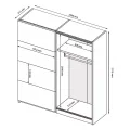 Шафа-купе з дзеркалом 2,0*2,1 Асті / Asti Дуб Крафт MiroMark AS-15-WB
