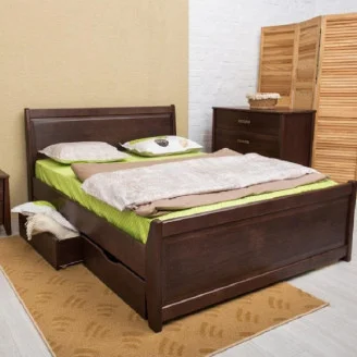 Ліжко з фільонкою та висувними ящиками Сіті Олімп