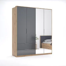 Шафа 4Дв 2Ящ Реймонд / Raymond Мат Антрацит - Дуб Артизан MiroMark RN-14-MA/WB