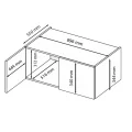 Антресоль 2Дв Асти / Asti Глянец Белый - Дуб Крафт MiroMark AS-02-WB