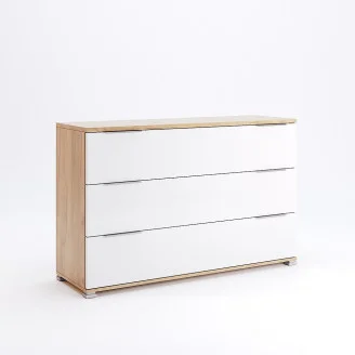 Комод 3Ящ Асти / Asti Глянец Белый - Дуб Крафт MiroMark AS-63-WB