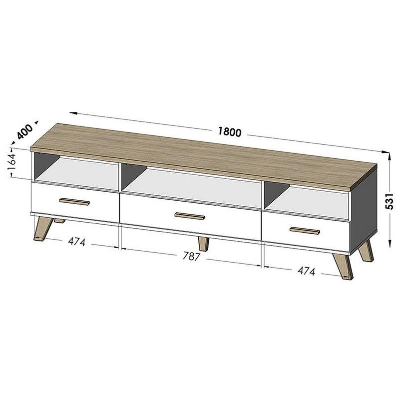 Тумба под ТВ Lotta RTV 180 3S3K Cama